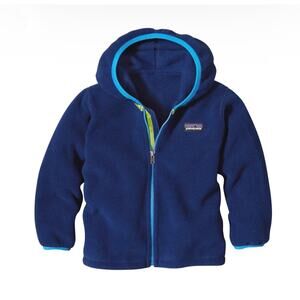 Patagonia Baby Synchilla Cardigan Hoody Toddler Size 2T Fleece Jacket Navy